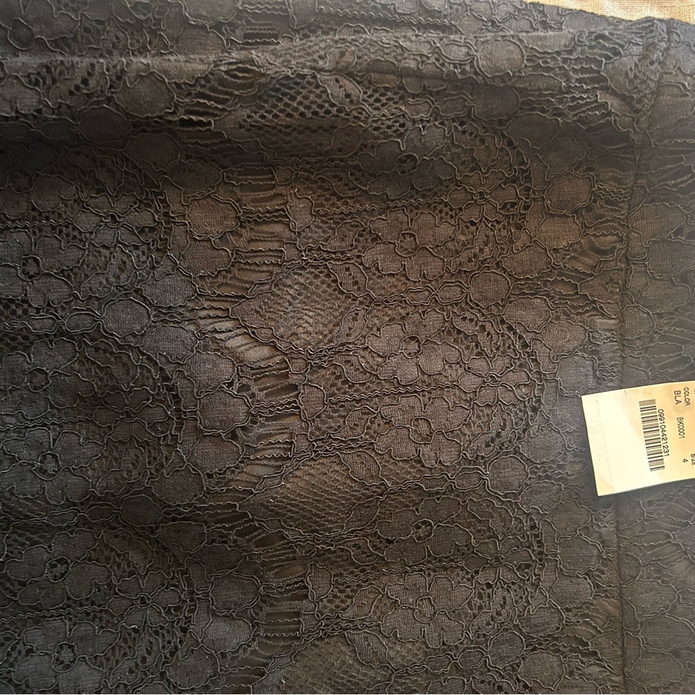 NWT J Crew Elegant Lace Black Pencil Skirt - Picture 3 of 8